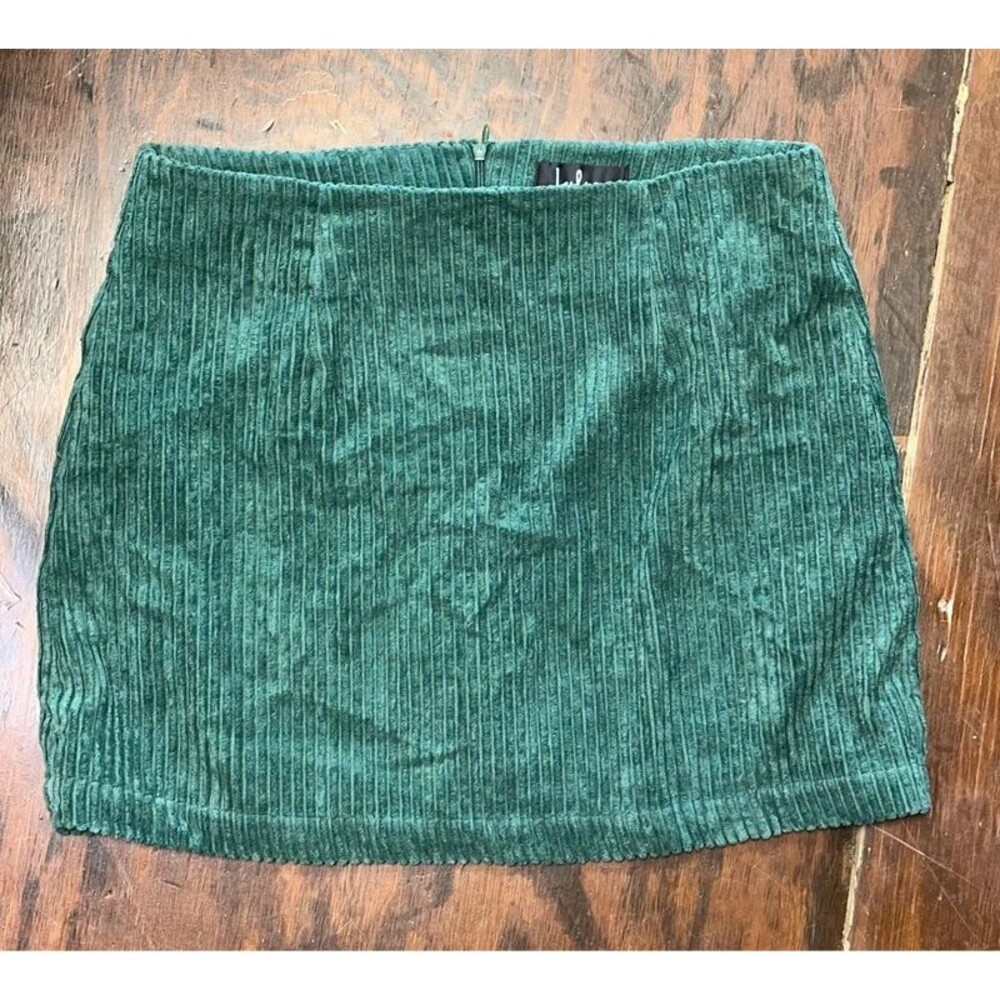 Lulus Green Corduroy Mini Skirt Size Large